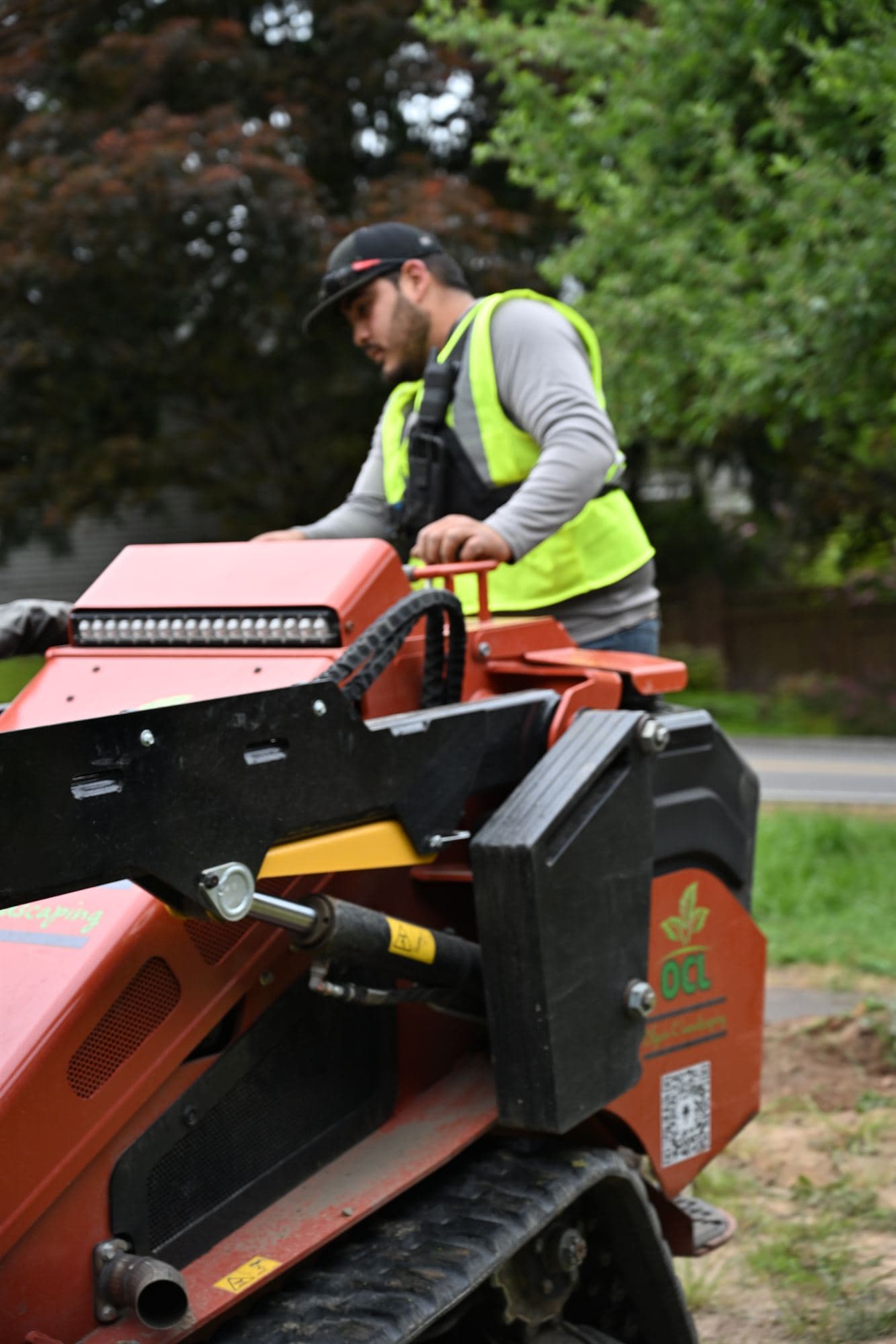 OCL operator excavating and grading a Beaverton job site before base construction