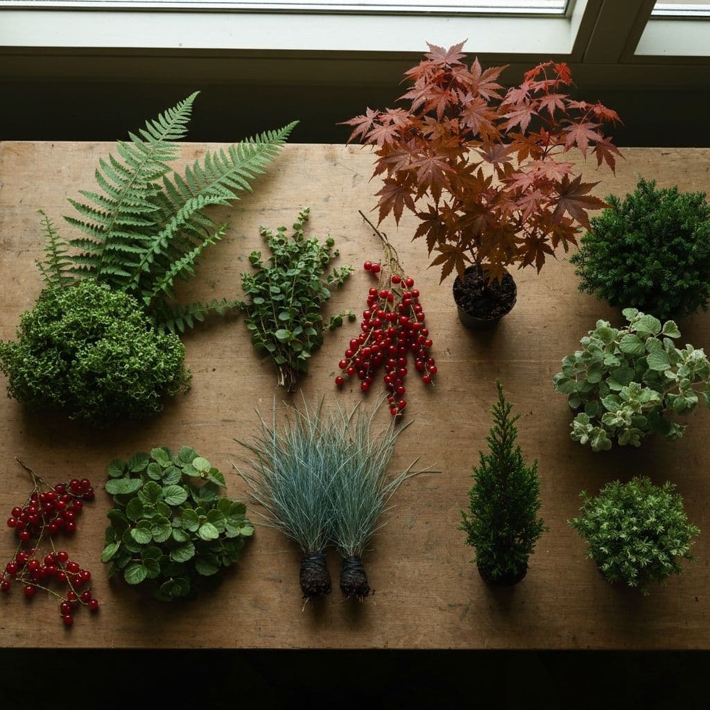 Pacific Northwest native plant palette being assembled for a landscape design
