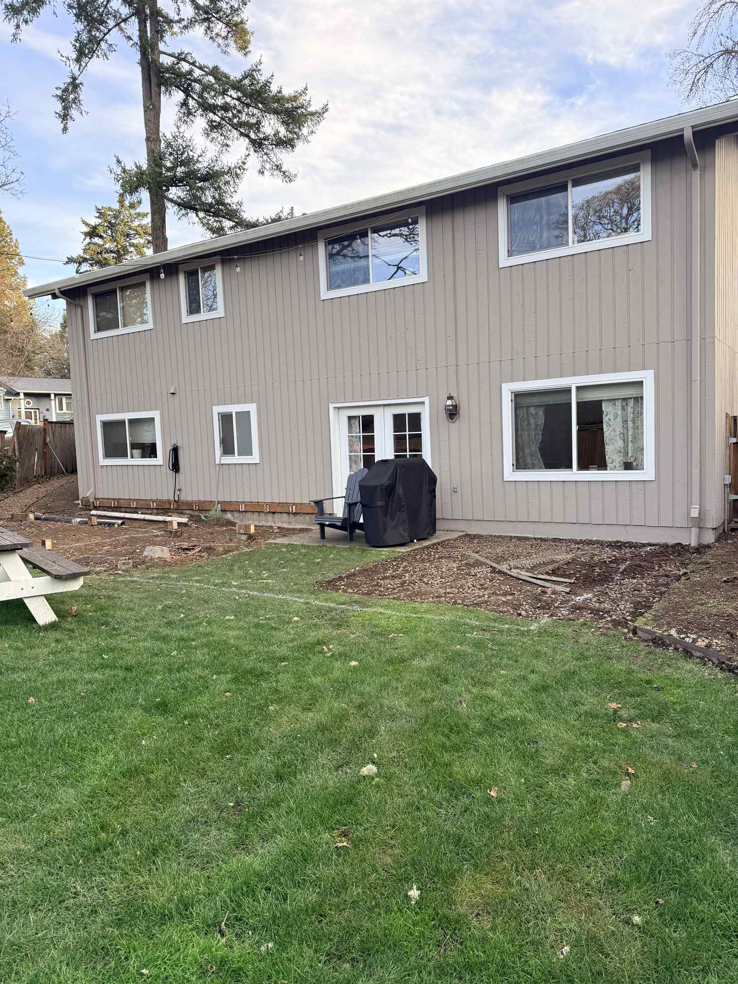 Roof-Covered Patio & Yard · Beaverton, OR, before