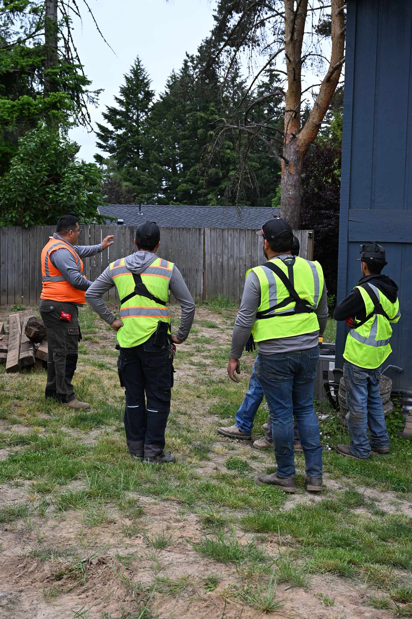 The OCL Landscaping crew on site
